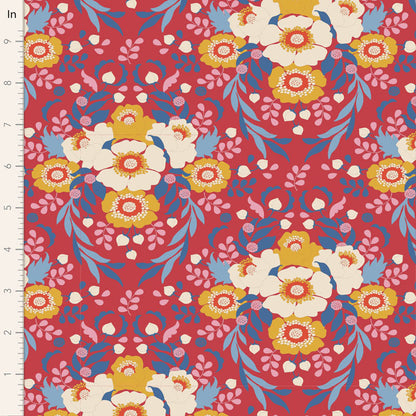 Tilda Stoffpaket "Jubilee" in Red  5 verschiedene Designs 100%Baumwolle