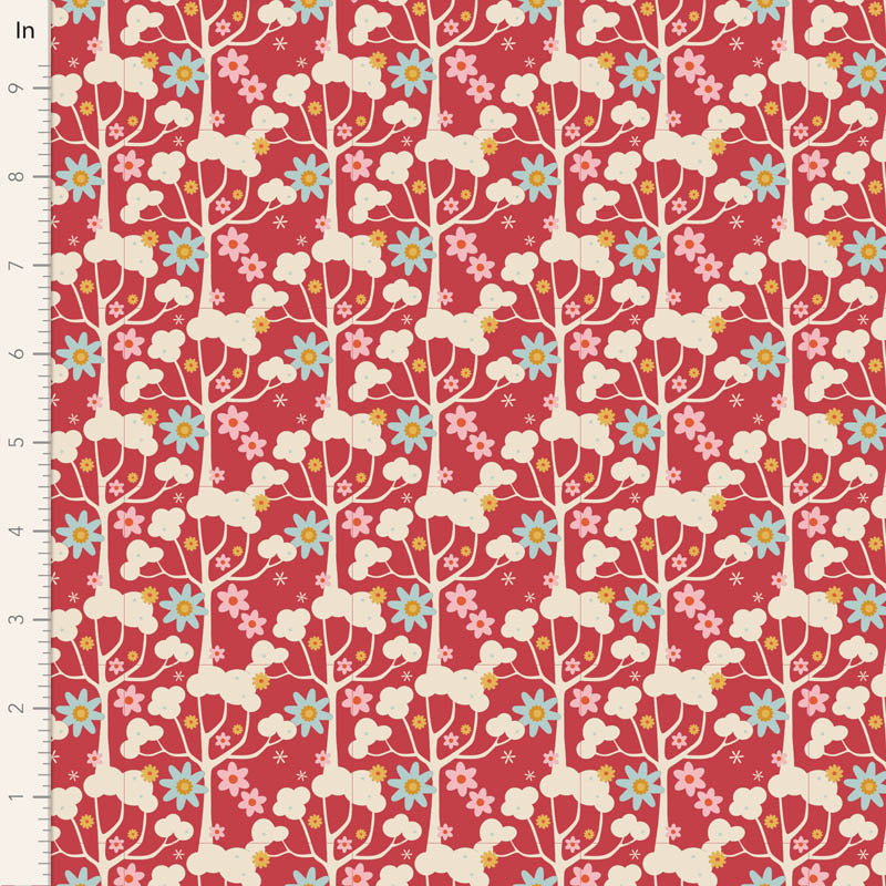 Tilda Stoffpaket "Jubilee" in Red  5 verschiedene Designs 100%Baumwolle