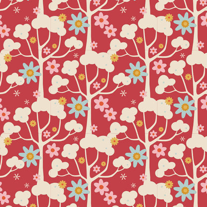 Tilda Fabrics "Wildgarden" Red aus der Serie Jubilee, 100%Baumwolle ab 10cm
