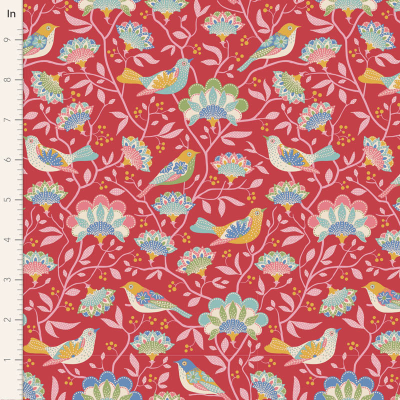 Tilda Stoffpaket "Jubilee" in Red  5 verschiedene Designs 100%Baumwolle