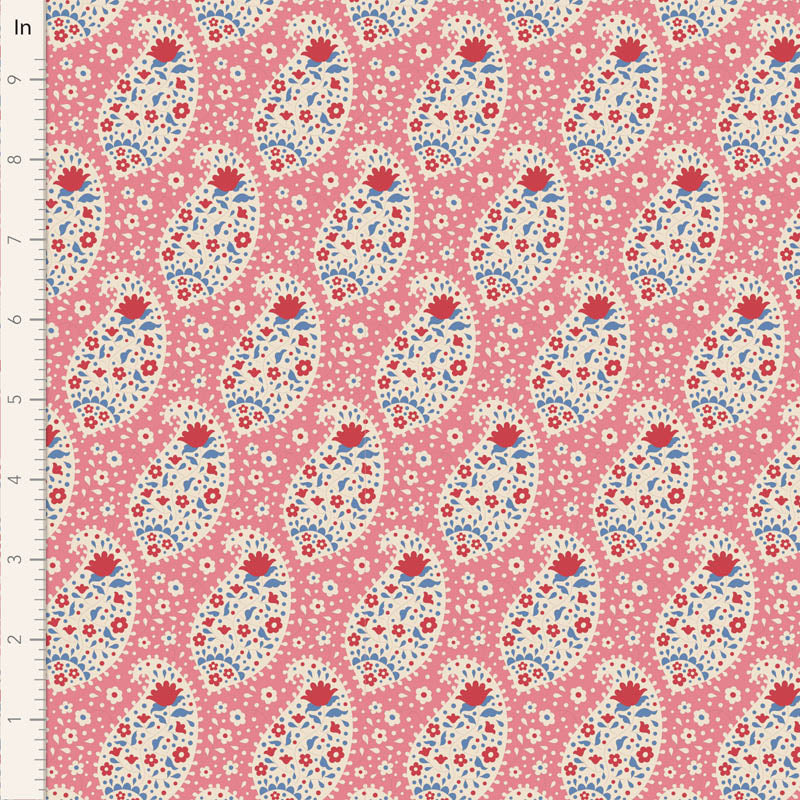 Tilda Fabrics "Teardrop in Pink" Serie Jubilee, 100%Baumwolle ab 10cm