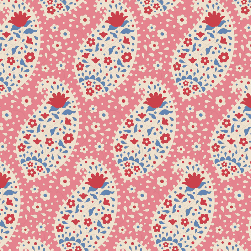 Tilda Fabrics "Teardrop in Pink" Serie Jubilee, 100%Baumwolle ab 10cm