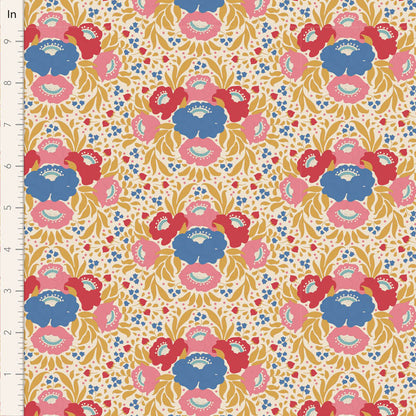 Tilda Fabrics "Bouquet" in Mustard- Serie Jubilee, 100%Baumwolle ab 10cm