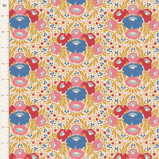 Tilda Fabrics "Bouquet" in Mustard- Serie Jubilee, 100%Baumwolle ab 10cm