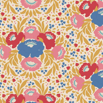 Tilda Fabrics "Bouquet" in Mustard- Serie Jubilee, 100%Baumwolle ab 10cm