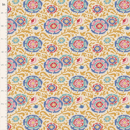 Tilda Fabrics "Elodie" in Mustard - Serie Jubilee, 100%Baumwolle ab 10cm