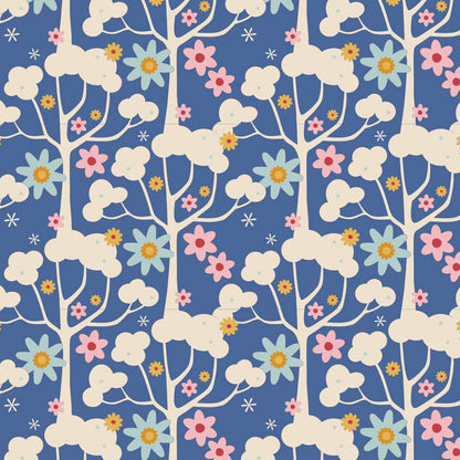 Tilda Fabrics "Wildgarden" Blue aus der Serie Jubilee, 100%Baumwolle ab 10cm