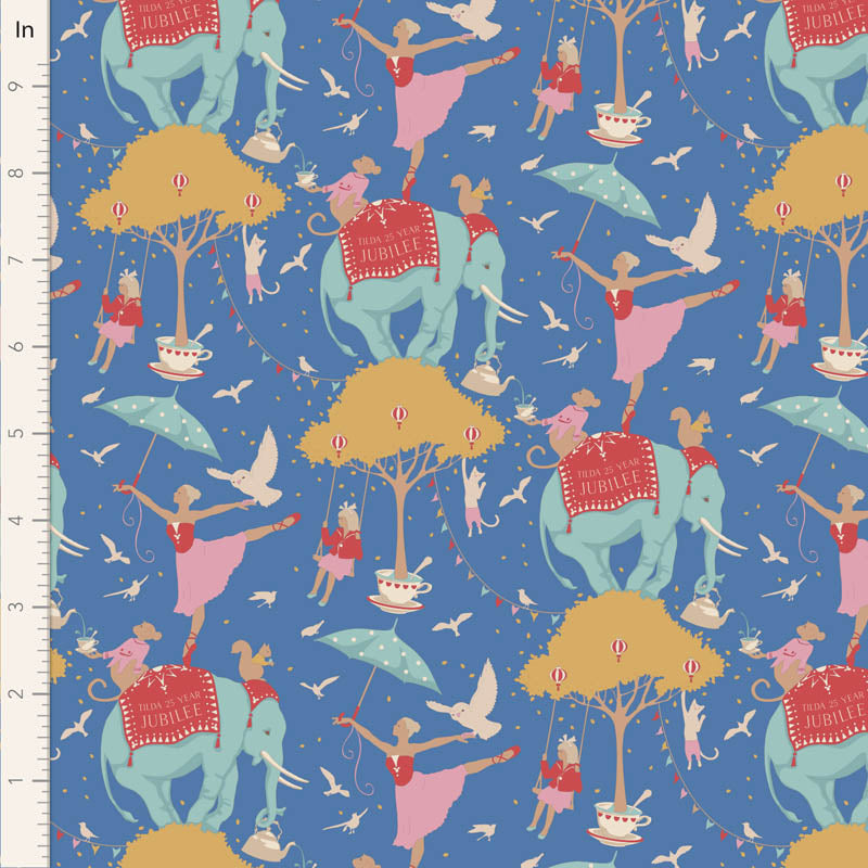 Tilda Stoffpaket "Jubilee" Blue  5 verschiedene Designs  2 Paketgrößen  100%Baumwolle