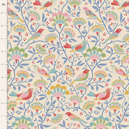 Tilda Stoffpaket "Jubilee" in Teal - 5 verschiedene Designs - 100%Baumwolle