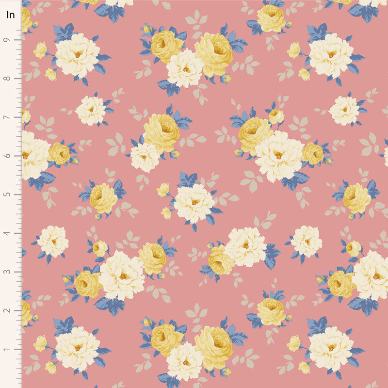 Tilda Stoffpaket "Sunday Brunch" Pink/Ginger - 5 verschiedene Designs  100%Baumwolle