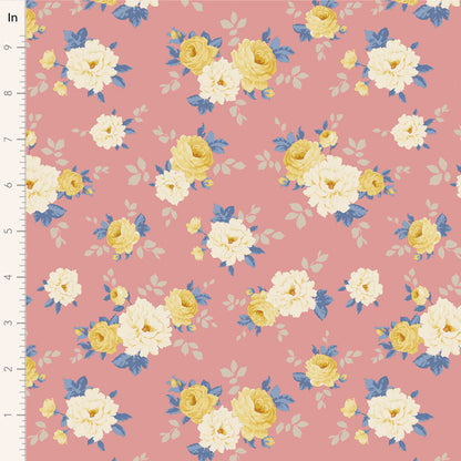 Tilda Stoffpaket "Sunday Brunch" Pink/Ginger - 5 verschiedene Designs  100%Baumwolle