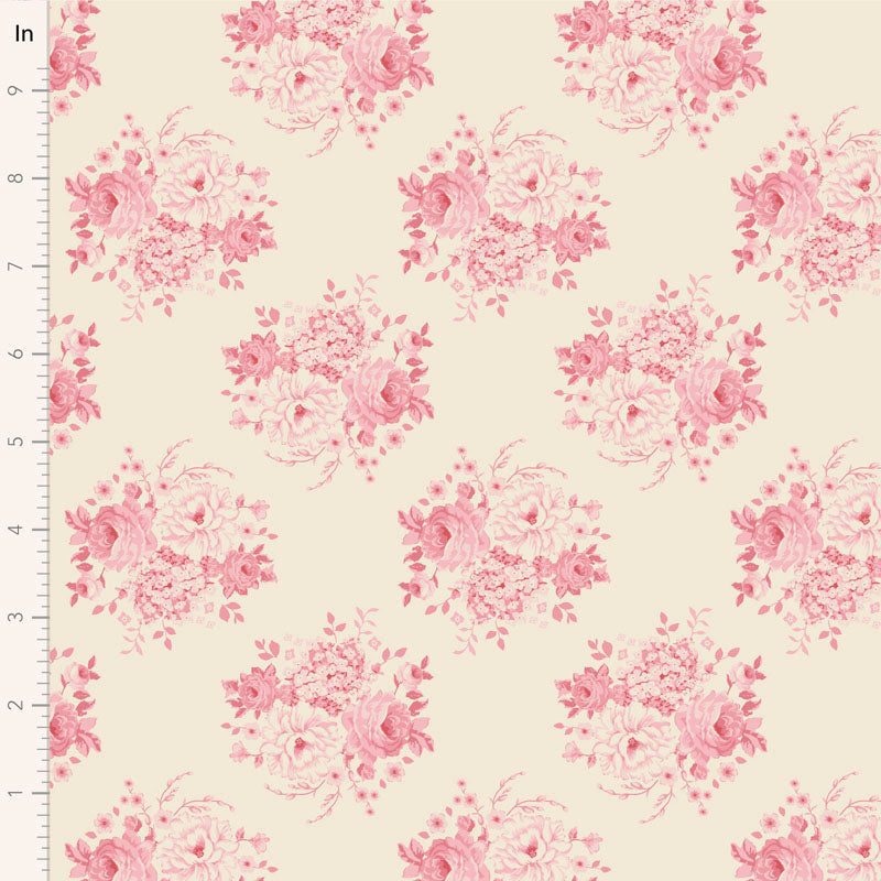 Tilda Stoffpaket "Sunday Brunch" Pink/Ginger - 5 verschiedene Designs  100%Baumwolle