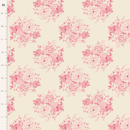 Tilda Stoffpaket "Sunday Brunch" Pink/Ginger - 5 verschiedene Designs  100%Baumwolle
