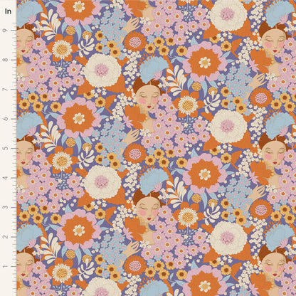 Tilda Stoffpaket "Wallflower" in Caramel - 5 verschiedene Designs - 100%Baumwolle