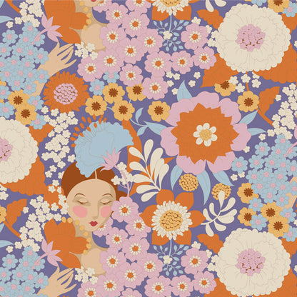 Tilda Stoffpaket "Wallflower" in Caramel - 5 verschiedene Designs - 100%Baumwolle