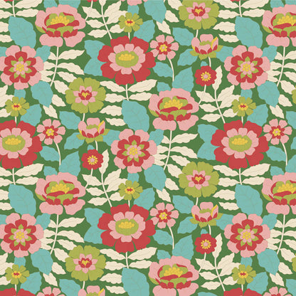 Tilda Stoffpaket "Wallflower" in Green - 5 verschiedene Designs - 100%Baumwolle