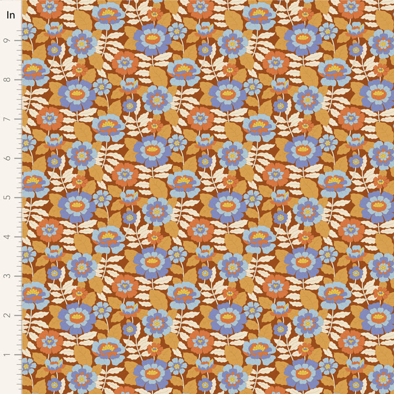 Tilda Stoffpaket "Wallflower" in Caramel - 5 verschiedene Designs - 100%Baumwolle