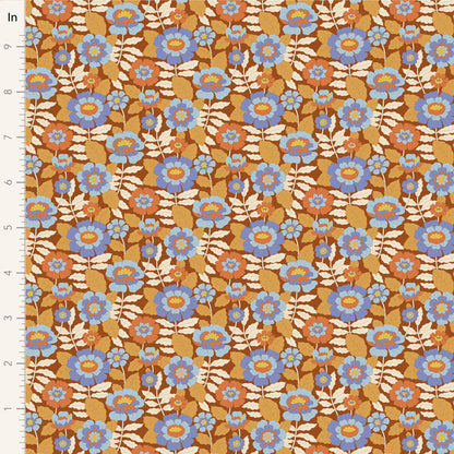 Tilda Stoffpaket "Wallflower" in Caramel - 5 verschiedene Designs - 100%Baumwolle