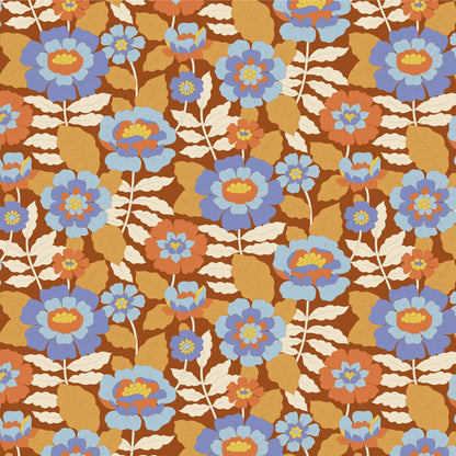 Tilda Stoffpaket "Wallflower" in Caramel - 5 verschiedene Designs - 100%Baumwolle