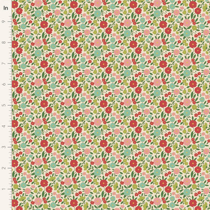 Tilda Stoffpaket "Wallflower" in Green - 5 verschiedene Designs - 100%Baumwolle