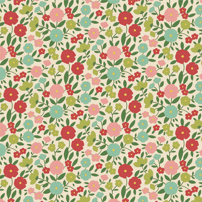 Tilda Stoffpaket "Wallflower" in Green - 5 verschiedene Designs - 100%Baumwolle