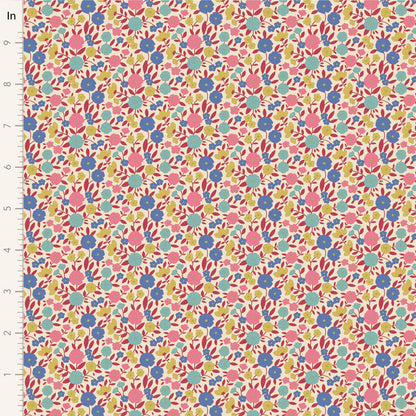 Tilda Stoffpaket "Wallflower" in RED - 5 verschiedene Designs - 100%Baumwolle