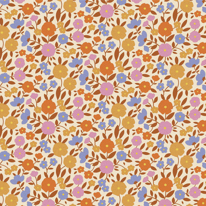Tilda Stoffpaket "Wallflower" in Caramel - 5 verschiedene Designs - 100%Baumwolle