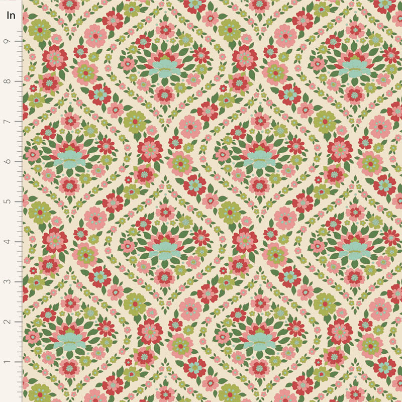 Tilda Stoffpaket "Wallflower" in Green - 5 verschiedene Designs - 100%Baumwolle