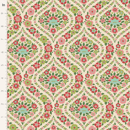 Tilda Stoffpaket "Wallflower" in Green - 5 verschiedene Designs - 100%Baumwolle
