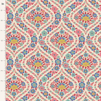 Tilda Stoffpaket "Wallflower" in RED - 5 verschiedene Designs - 100%Baumwolle