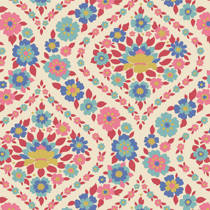 Tilda Stoffpaket "Wallflower" in RED - 5 verschiedene Designs - 100%Baumwolle