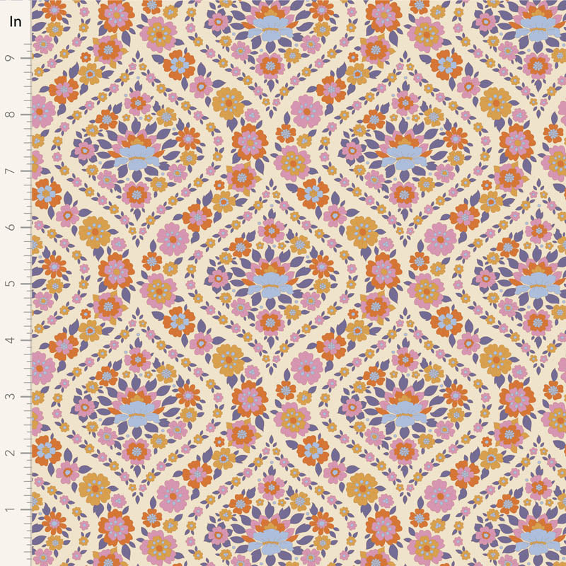 Tilda Stoffpaket "Wallflower" in Caramel - 5 verschiedene Designs - 100%Baumwolle