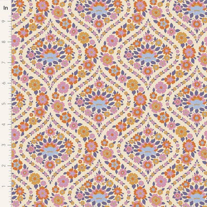 Tilda Stoffpaket "Wallflower" in Caramel - 5 verschiedene Designs - 100%Baumwolle
