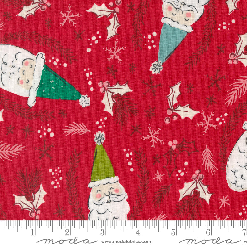 "Cozy Wonderland"  in Teal von Stephanie Slewinski  - Weihnachtsstoffe - 6 verschiedene Designs - 100%Baumwolle