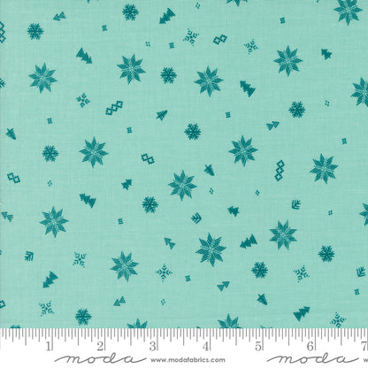 "Cozy Wonderland"  in Teal von Stephanie Slewinski  - Weihnachtsstoffe - 6 verschiedene Designs - 100%Baumwolle
