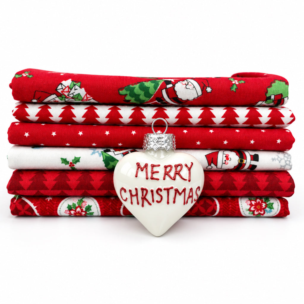 "Candy Cane Lane" von April Rosenthal  - Weihnachtsstoffe - 6 verschiedene Designs - 100%Baumwolle